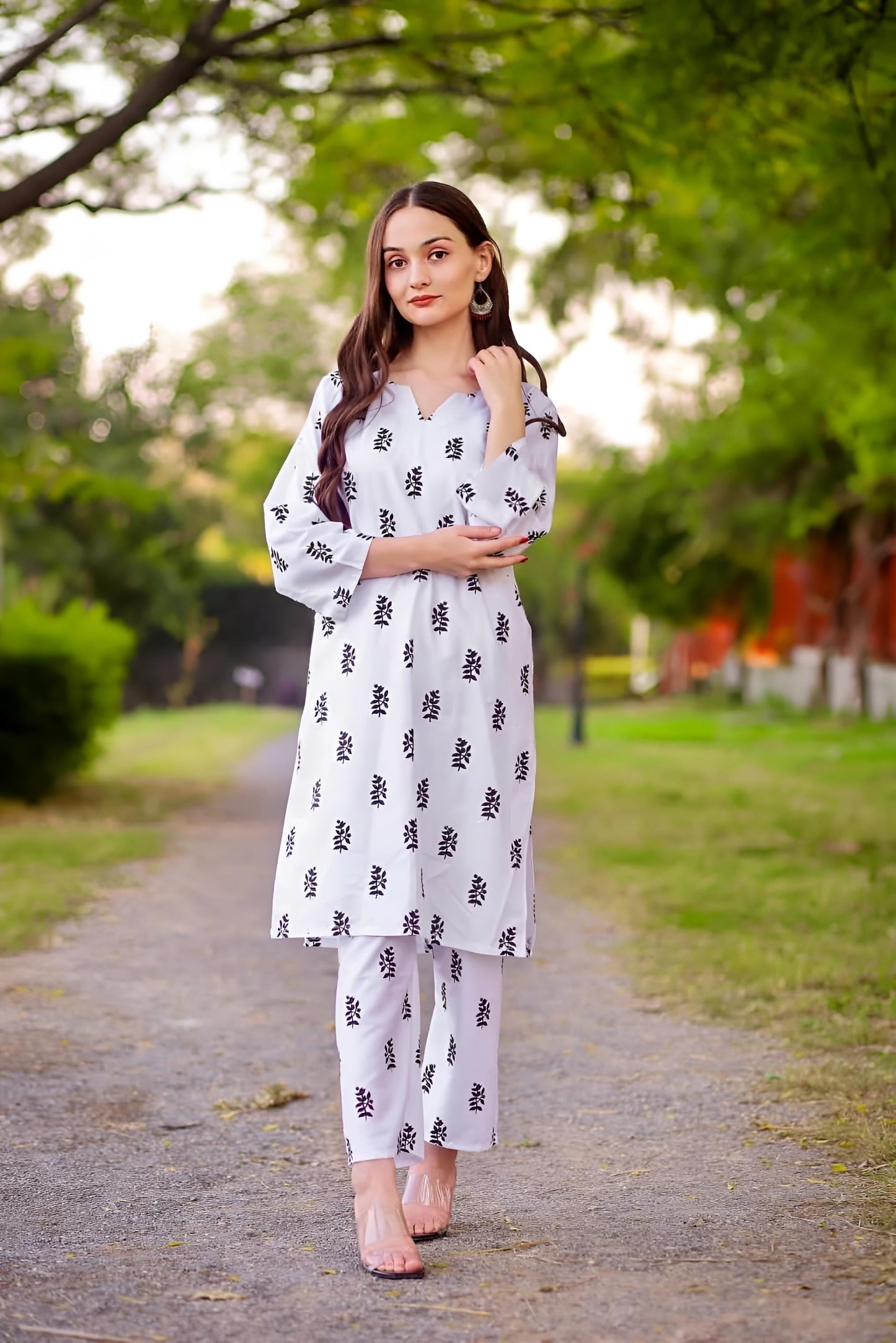 SALEHA BLOCK PRINT 2PCS STITCHED